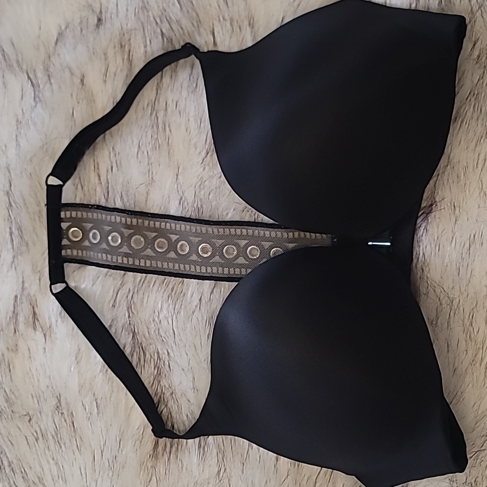 Victorias Secret So Obsessed Black Racerback Push Up Bra 34D